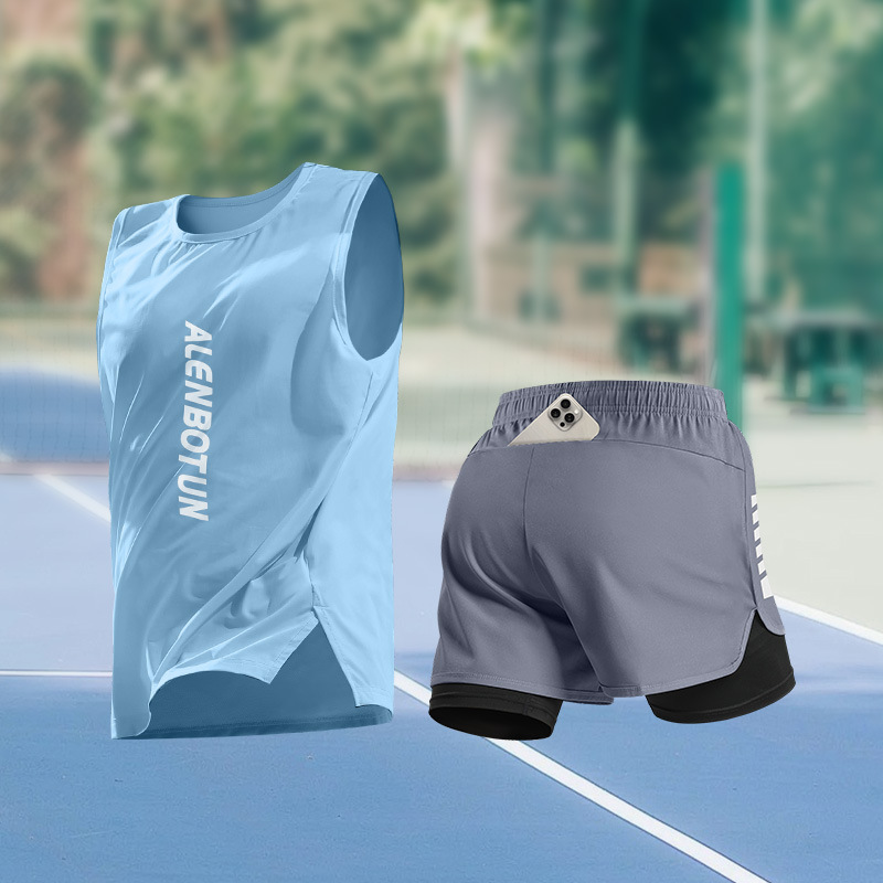 Fitness & Nutrition Lab - Herren-Laufsport-Set, Sommer-Neuheit, Marathon-Training, Fitness-Outfits, professionelles, schnell