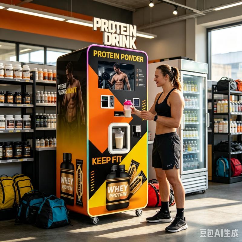 Fitness Nutrition Protein - Automatischer Protein-Shake-Verkaufsautomat mit individueller digitaler Steuerung,