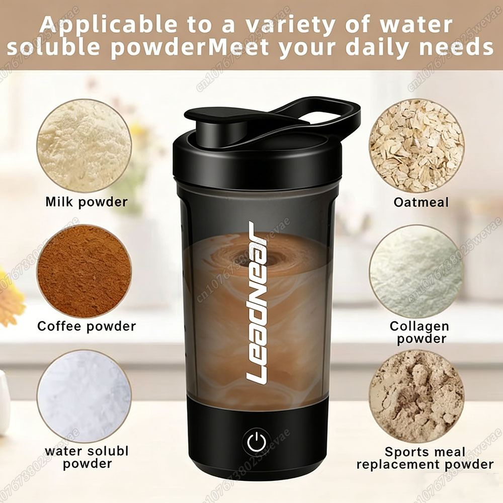 Protein Shaker Bottle - 2026 Neuer elektrischer selbstrührender Becher, Proteinpulver-Milchshake-Shaker-Flasche,